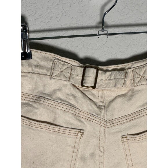 UNION BAY Cream/Off-White Denim Carpenter Tab Back Utility Jean Shorts Size 1 - Picture 7 of 9